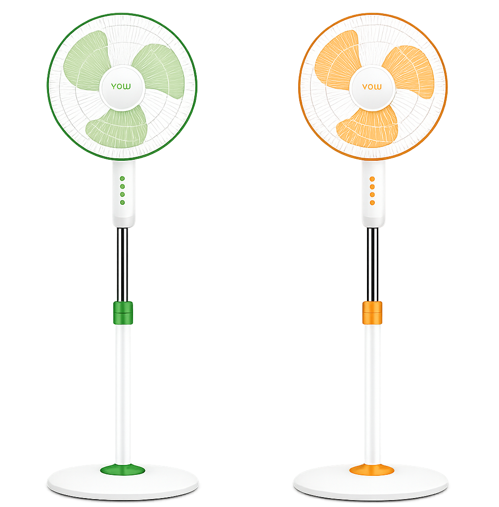DCGVE1670 DCG ventilatore a piantana 50W 40cm 3 velocità arancione e verde (SG)