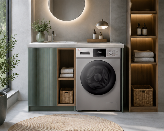 AQUA1265ASSL Akai lavatrice classe A 12kg 1400 giri libera installazione silver
