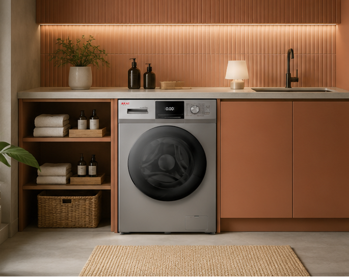 AQUA1265ASSL Akai lavatrice classe A 12kg 1400 giri libera installazione silver