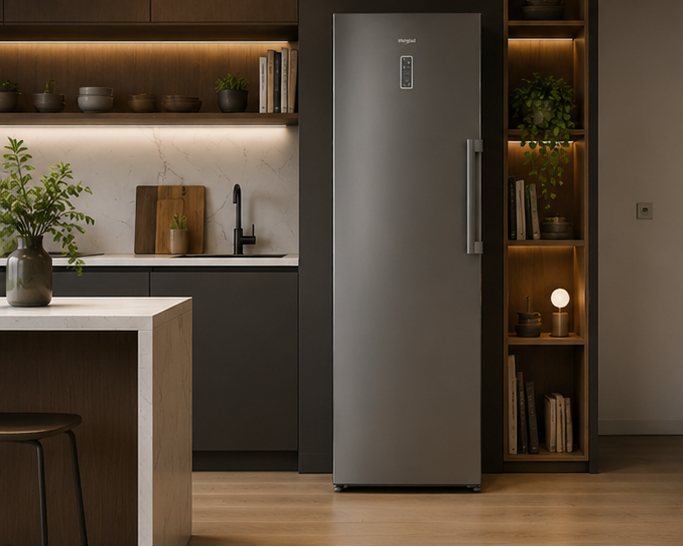 UW8F2DXBIN2 Whirlpool congelatore classe E 263LT 60cm/L verticale No Frost inox