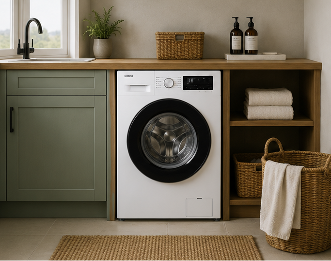 WW80FG3M05AWET Samsung lavatrice classe A 8kg 1400 giri slim libera installazione bianca