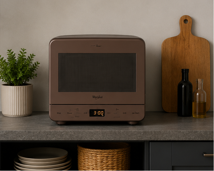 MAX38CACAO Whirlpool forno a microonde + grill piatto 28cm cacao