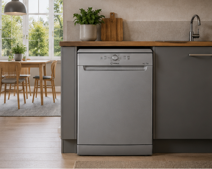 IN2FE14CNP80S Indesit lavastoviglie classe E 14 coperti 60cm/L silver