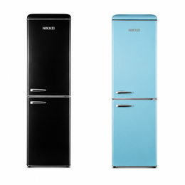 GNCBV310 Nikkei frigorifero combinato retrò classe E 300L nero azzurro