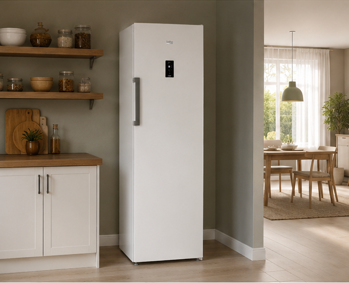 B3RFNE294W Beko congelatore classe E 260LT 60cm/L verticale Total No Frost bianco