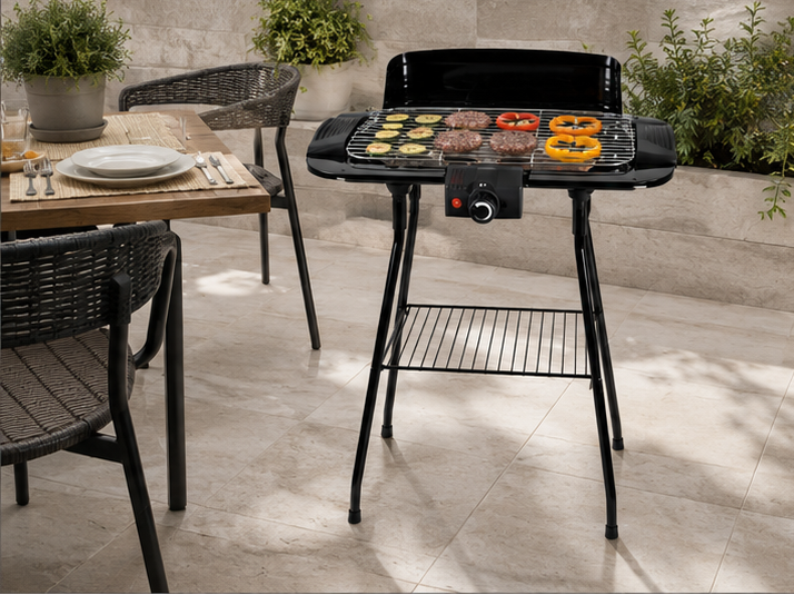 DPM301FS DPM barbecue elettrico Barney 2000W con 4 piedi altezza 72cm