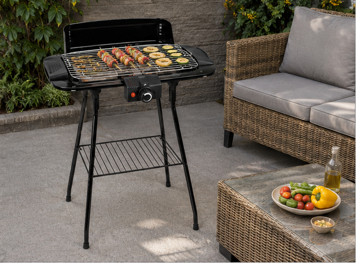 DPM301FS DPM barbecue elettrico Barney 2000W con 4 piedi altezza 72cm