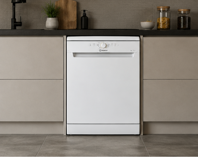 IN2FE14CNP80W Indesit lavastoviglie classe E 14 coperti 60cm libera installazione bianca