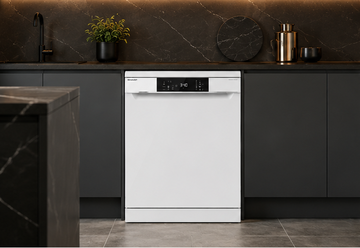 QWNA1DF45EW Sharp lavastoviglie classe E 15 coperti 60cm libera installazione bianca