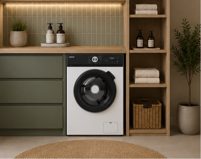 AQUA60105A15S Akai lavatrice classe A 6kg 1000 giri slim libera installazione bianca