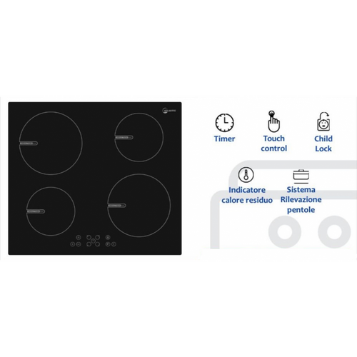 Atlantic ATVIFTC13PM 60 cm 4 fuochi elettrico