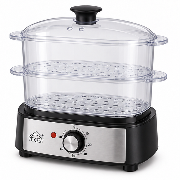 DCGDG2334 DCG Vaporiera elettrica 2 cestelli 600W, foto 2