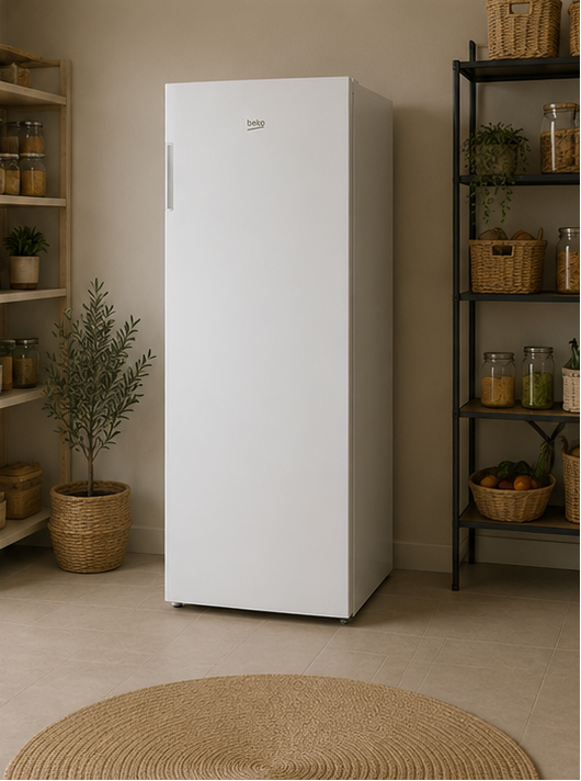 RFSA240M41WN Beko congelatore classe E 215L verticale statico bianco