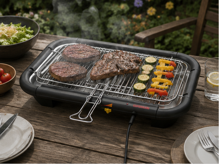 G3FG10027 G3 Ferrari barbecue elettrico Galactic Grill 2300W griglia doppia nero