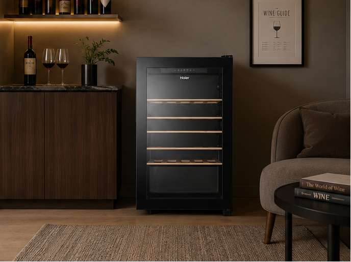 HWS33GG Haier cantinetta vino classe G luce led 33 bottiglie nero