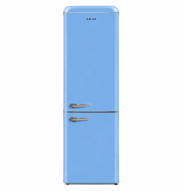 CLASS300KBL Akai frigorifero combinato vintage classe F 250L statico azzurro