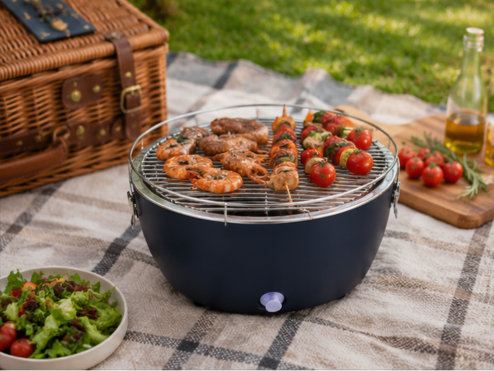 MASBBQGRILLBARBECUE barbecue portatile a carbonella senza fumo con alimentazione USB