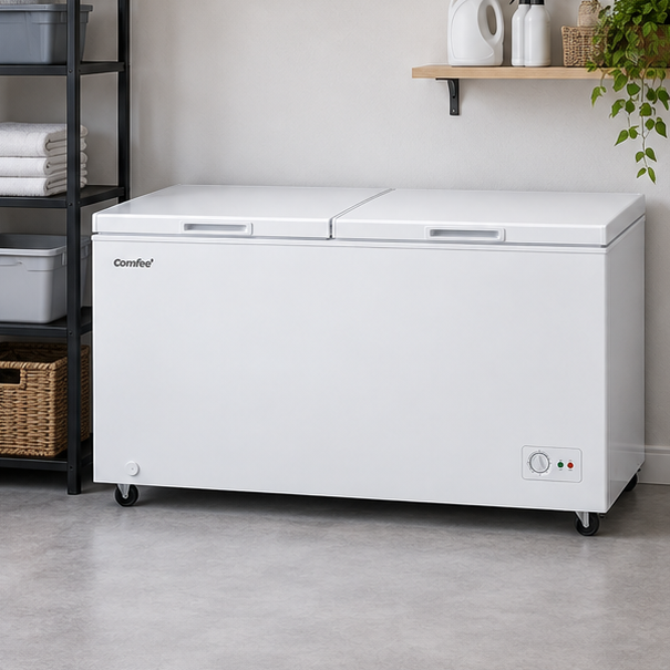RCC688WH2 Comfee' congelatore a pozzetto 508L in ripostiglio