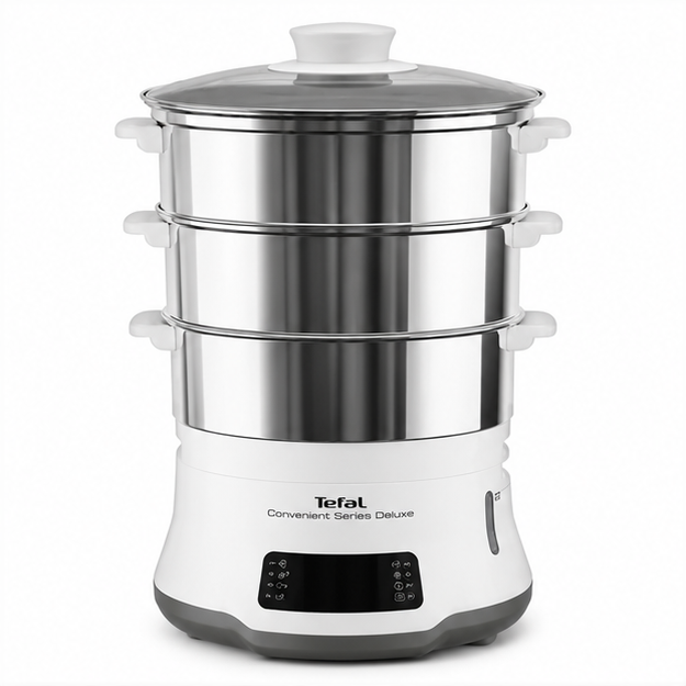 VC502D10 Tefal Vaporiera Deluxe, vista frontale